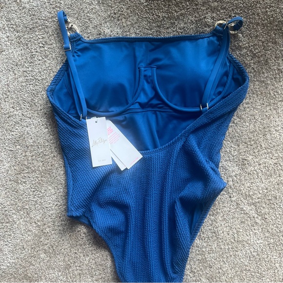 NEW Lilly Pulitzer Womens 14 Alizee One-Piece Barton Blue Swimsuit NWT - Picture 4 of 6